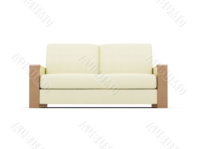 Sofa over white