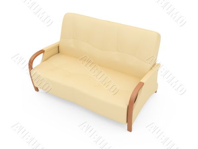 Sofa over white