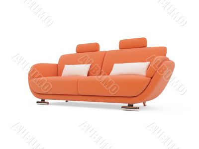 Sofa over white