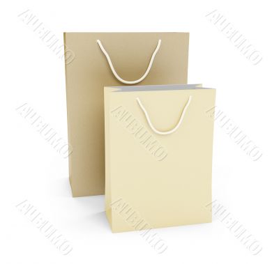 Gift bags isolated view