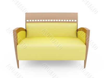 Couch over white