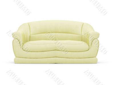 Sofa over white