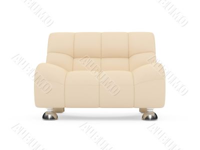Sofa over white