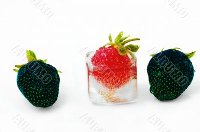  One not bad strawberry into ice