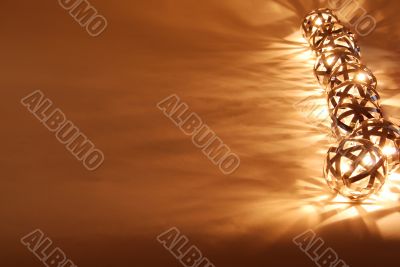 Ball lanterns in a line