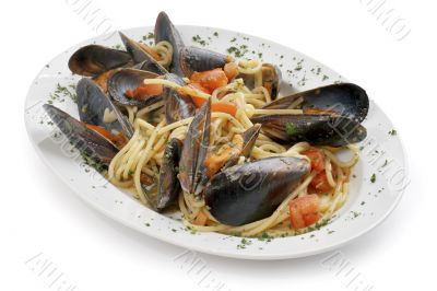 Pasta with mussels