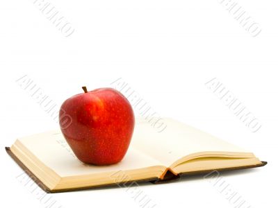 apple on the book