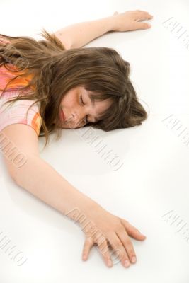 The sleeping girl