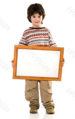 The boy with a frame