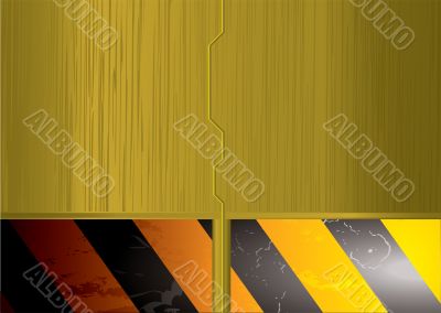 metal space door gold