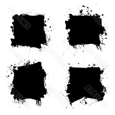 square black ink splat