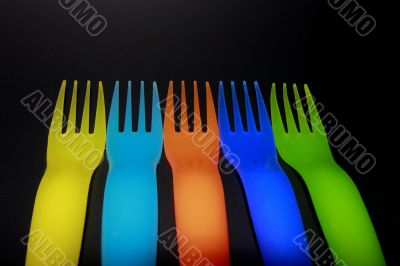 plastic forks background