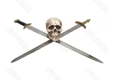 Skull and crossed swords