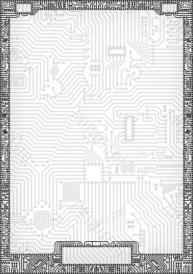 Hi-tech abstract circuit board blank frame