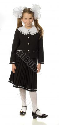 The cherry girl in a school uniform