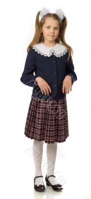 The cherry girl in a school uniform