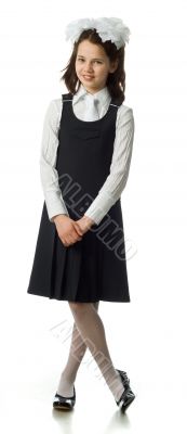 The cherry girl in a school uniform