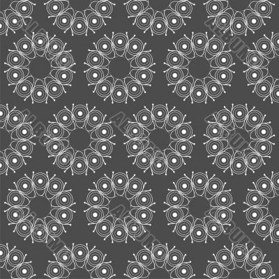 Seamless pattern on grey background
