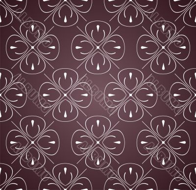Seamless ornamental pattern on violet background
