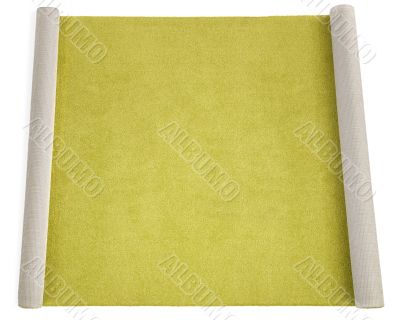 olive carpet on white