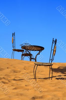 place to sit on the sand dune