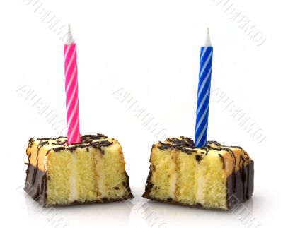 Small cakes with candle
