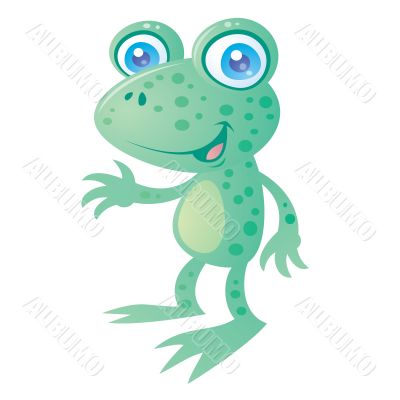 Friendly Cartoon Frog