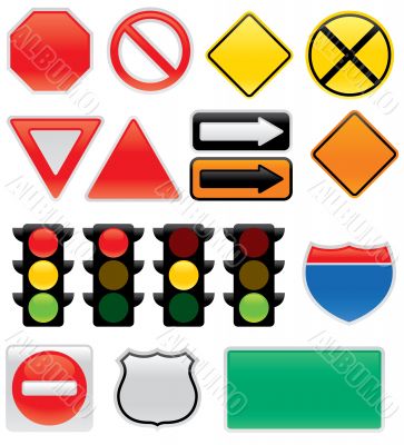 Traffic and Map Signs and Symbols