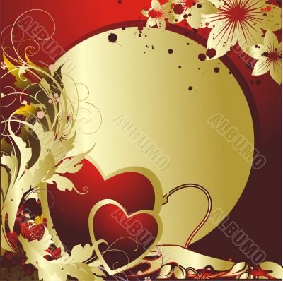 Heart against a circle
