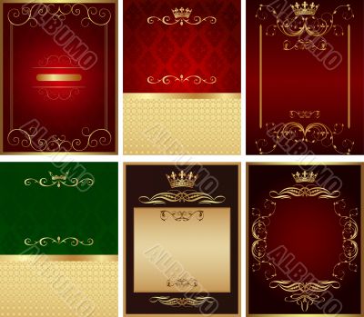 Set of abstract backgrounds vector