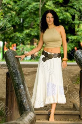 woman standing in the park