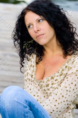 beautiful brunet woman