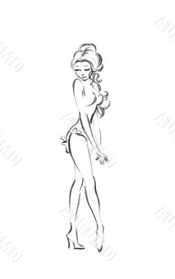 Pretty woman sketch