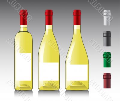 White wine bottles