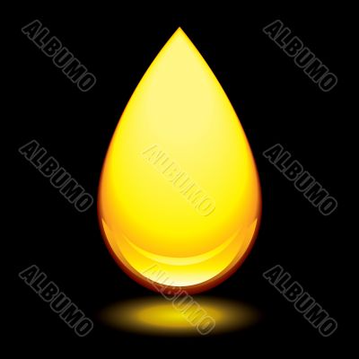 amber droplet black