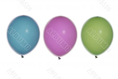 air balloon on white