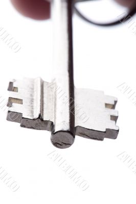 key on white closeup