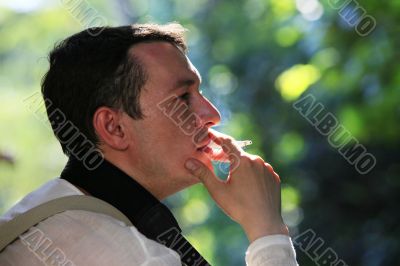 Man with cigarette