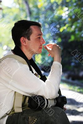 Man with cigarette