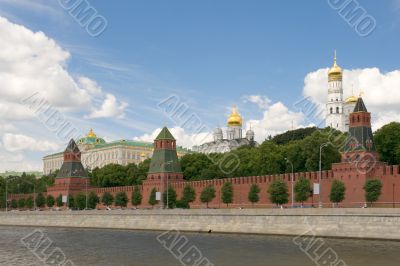 Moscow river and Kremlin