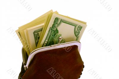 Purse full of dollars