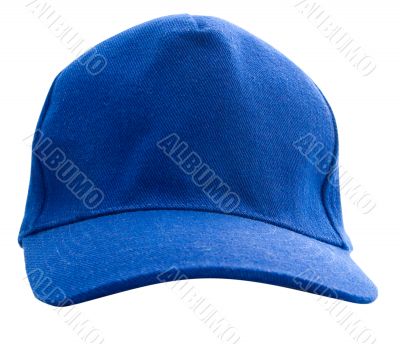 Blue baseball cap isolated