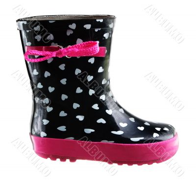 Rubber boots isolated