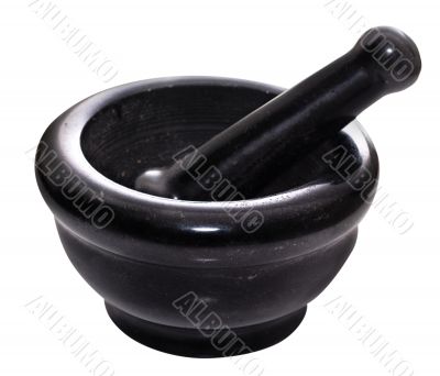 Stone mortar isolated