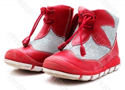 Children`s shoe isolated