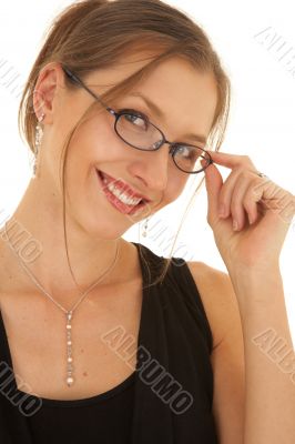 Young adult brunette businesswoman