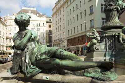 Statues infront of buildings in Vienna
