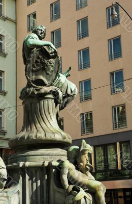 Statues infront of buildings in Vienna