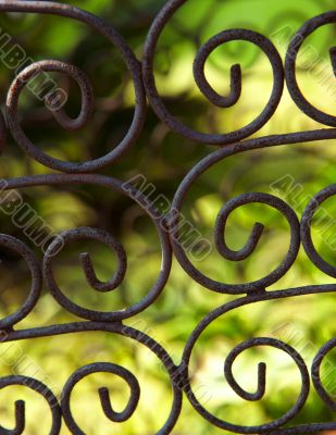 Rusted decorative iron background