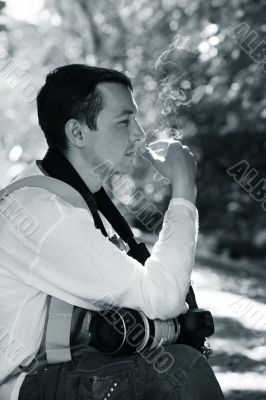 Man with cigarette